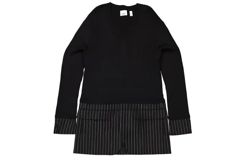 Burberry Sweaters Men's Black V Neck Moderate Other