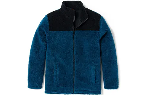 Timberland Velvet Jackets Men's Medium Blue Stand Collar Thickened And Fleece Lined