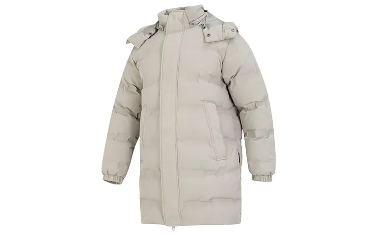 New Balance Down Jackets Unisex Light Gray Hooded Thickened Other