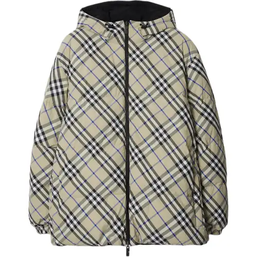 Burberry Checked Zipped Reversible Down Jacket