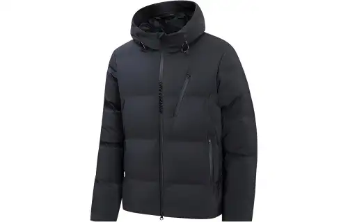 ANTA Down Jackets Men's Black Hooded Thickened