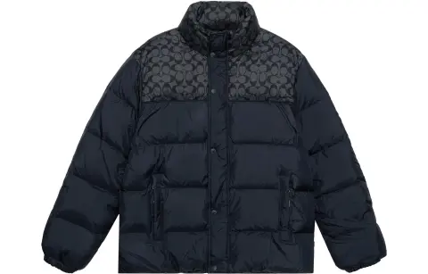 COACH FW22 Down Jacket Men's Navy Blue