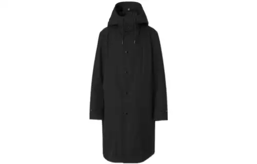 Burberry Coats Men's Black Hooded Moderate Straight Fit