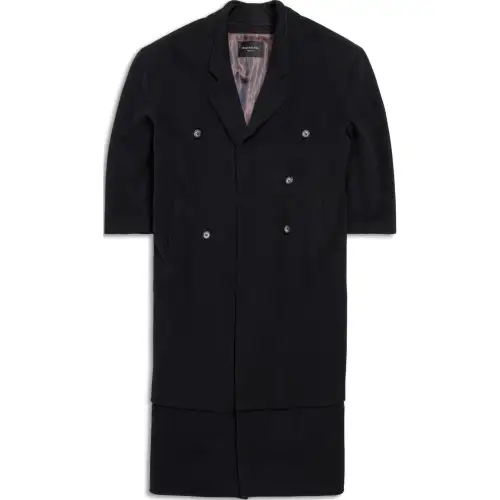 Balenciaga Coats Men's Black Lapel Moderate