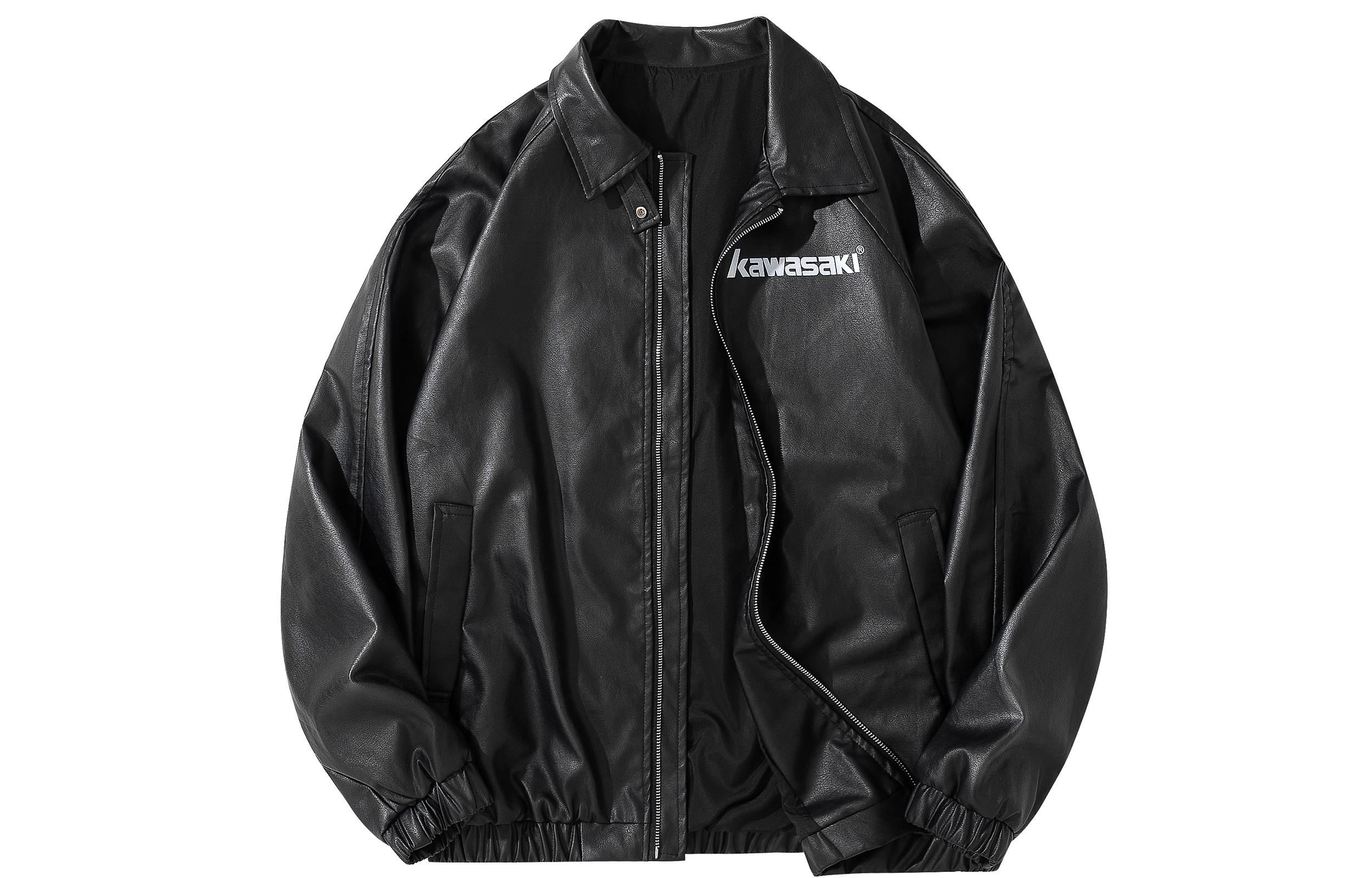 Kawasaki PU Leather Jacket CQZYQD/3339 — купить одежду известных