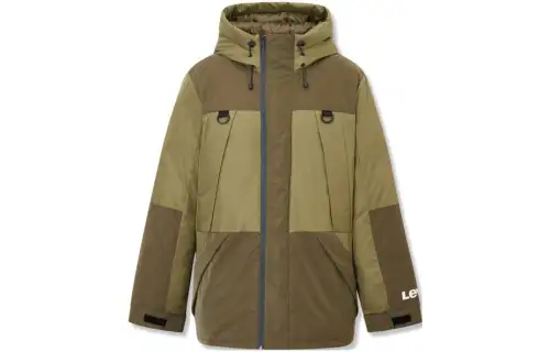 Levis Puffer Jackets Men's Camel Hooded Thickened Other