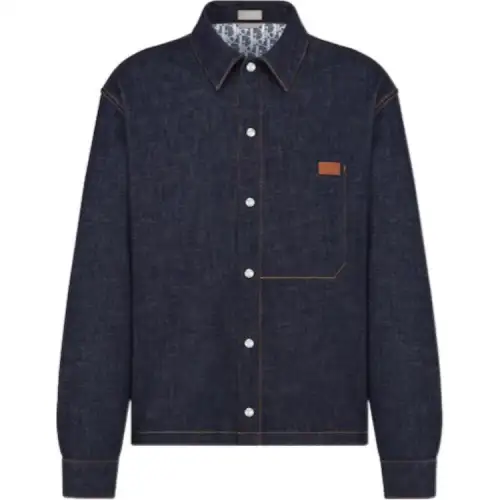 DIOR Logo Patch Buttoned Denim Jacket