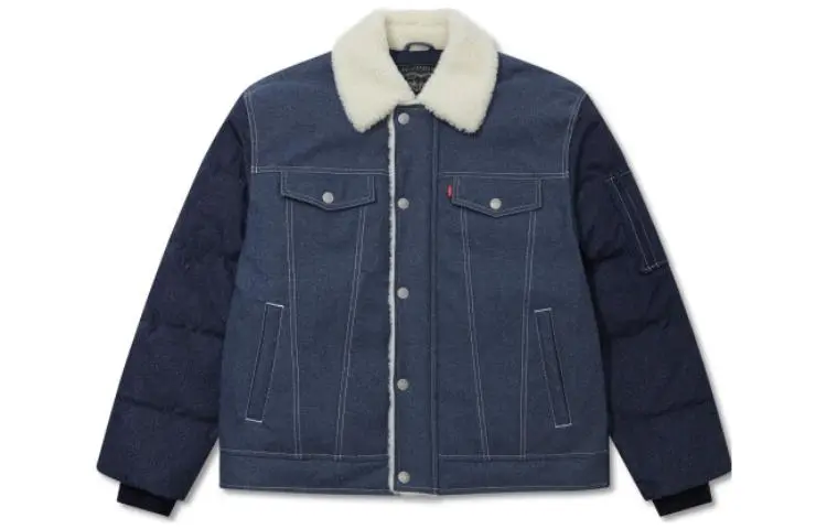 Levi's Down Jackets Men's Blue Lapel Moderate Other