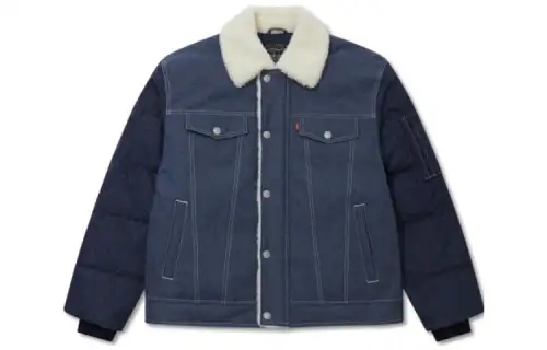 Levis Down Jackets Men's Blue Lapel Moderate Other