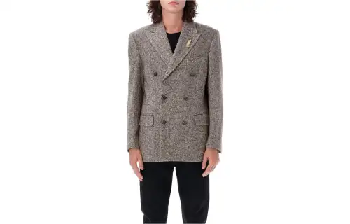 Golden Goose Jackets Men's Gray Lapel Moderate
