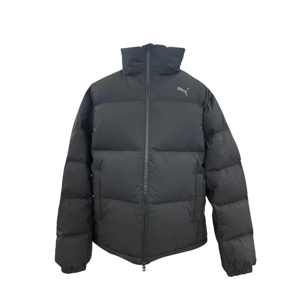 PUMA Down Jackets Unisex Black Stand Collar Moderate Puffer Jacket