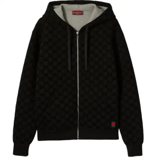 Gucci Printed jersey zip sweatshirt