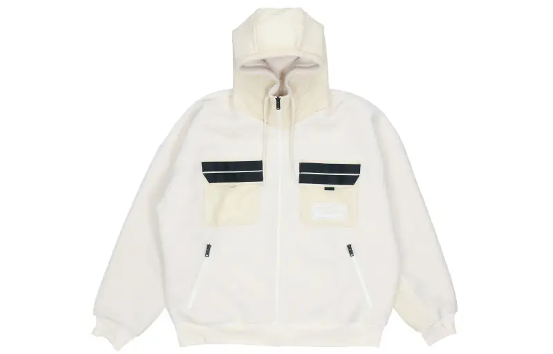 Jordan Velvet Jackets Men's Light Ivory White Hooded Moderate