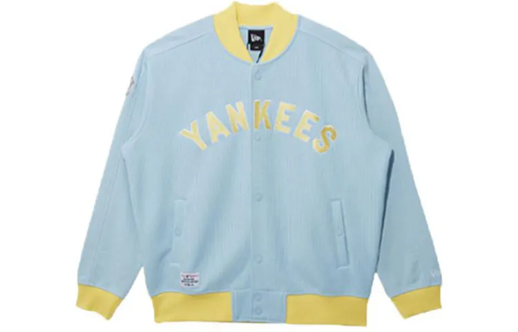 New Era Baseball Jacket Unisex Light Blue