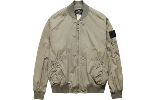 STONE ISLAND Jackets Men's Light Umber Baseball Collar Moderate Other