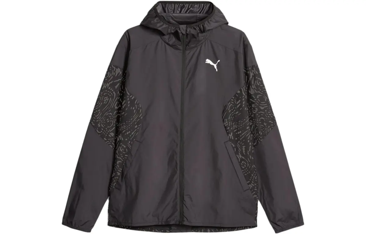 PUMA Jackets Men's Black Hooded Moderate Other