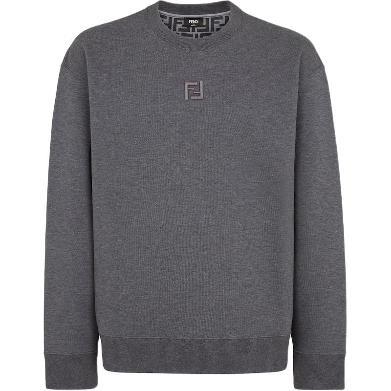 Мужской свитшот Fendi FENDI Logo (серый)