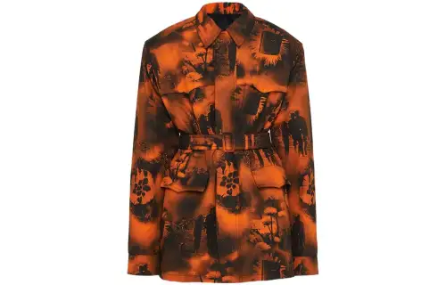 PRADA Coats Men's Orange Moderate