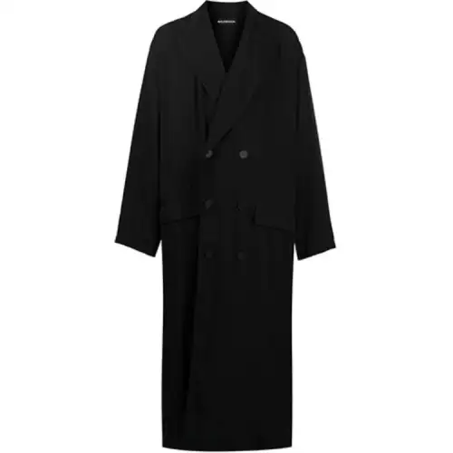 Balenciaga Coats Men's Black Lapel Moderate