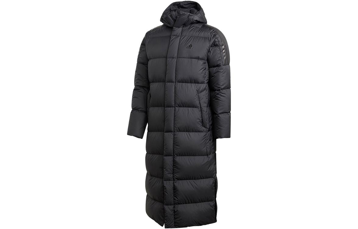 Мужской пуховик adidas Long Down Jacket (черный)