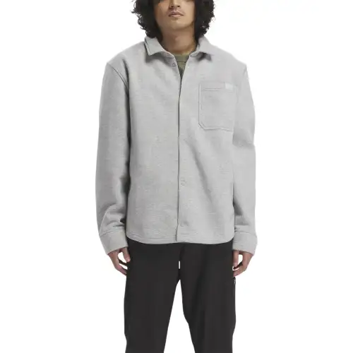 Reebok Classic Fleece Lined Overshirt Jackets & Coats Unisex Medium Gray Mixed Color