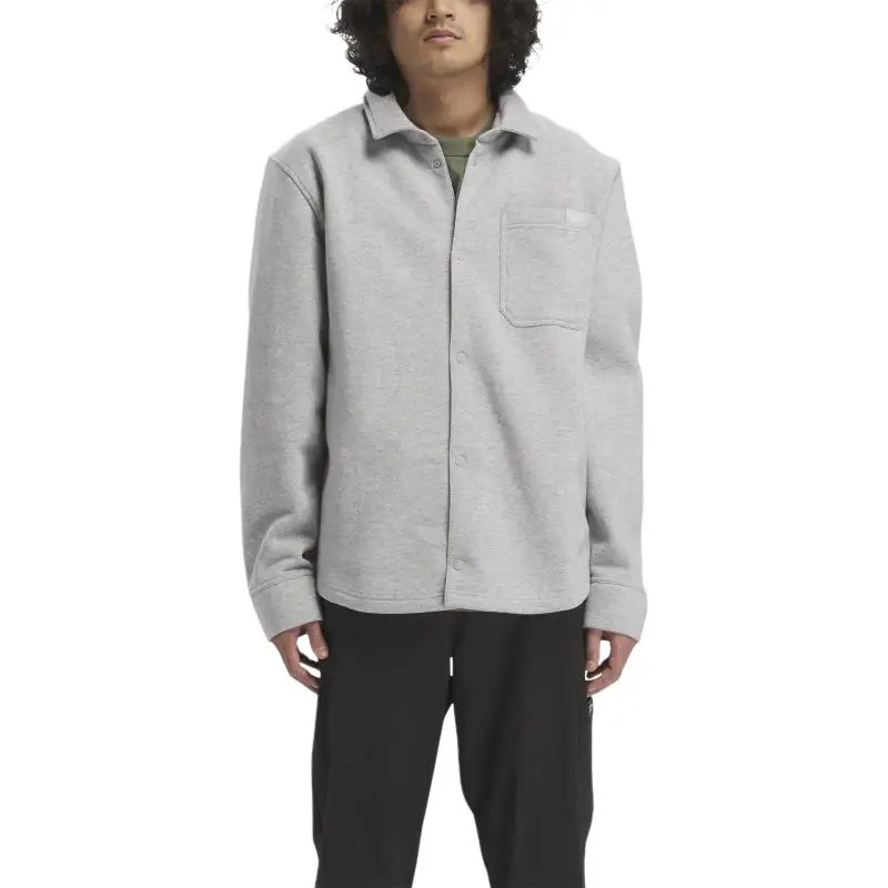 Reebok Classic Fleece Lined Overshirt Jackets & Coats Unisex Medium Gray Mixed Color