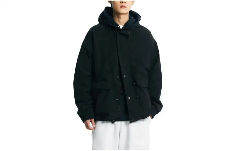 New Balance Jackets Men's Black Hooded Moderate Other
