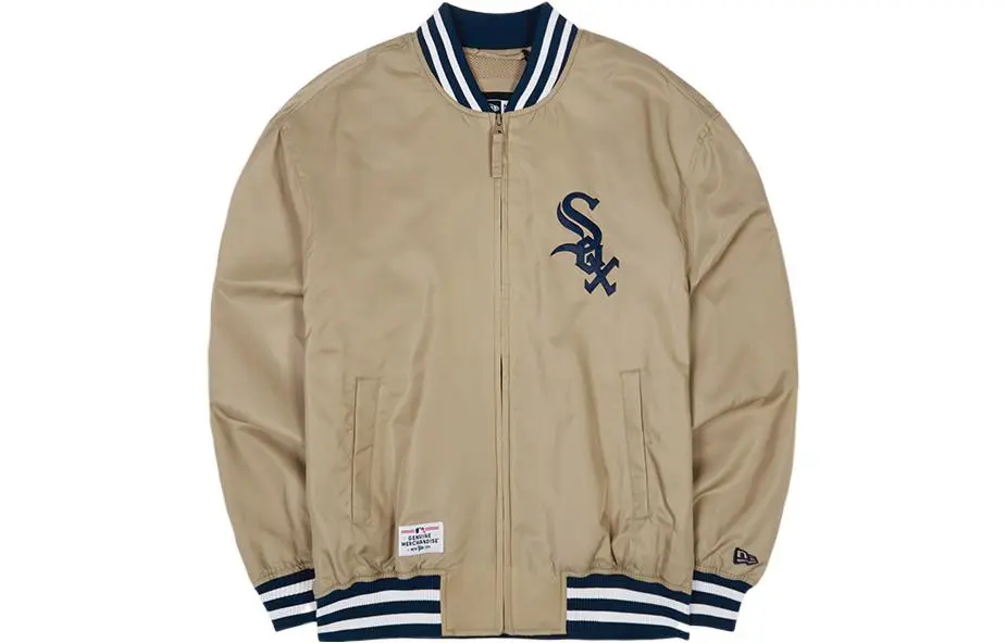 New Era Baseball Jacket Unisex Khaki