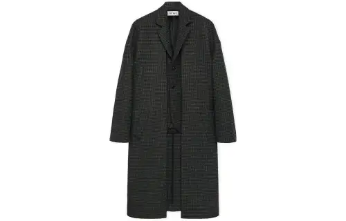 LOEWE Coats Men's Black Lapel Moderate Straight Fit