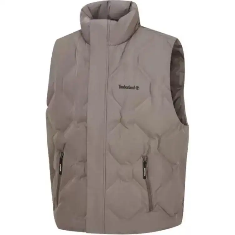 Timberland Vests Men's Brown Stand Collar Moderate Other
