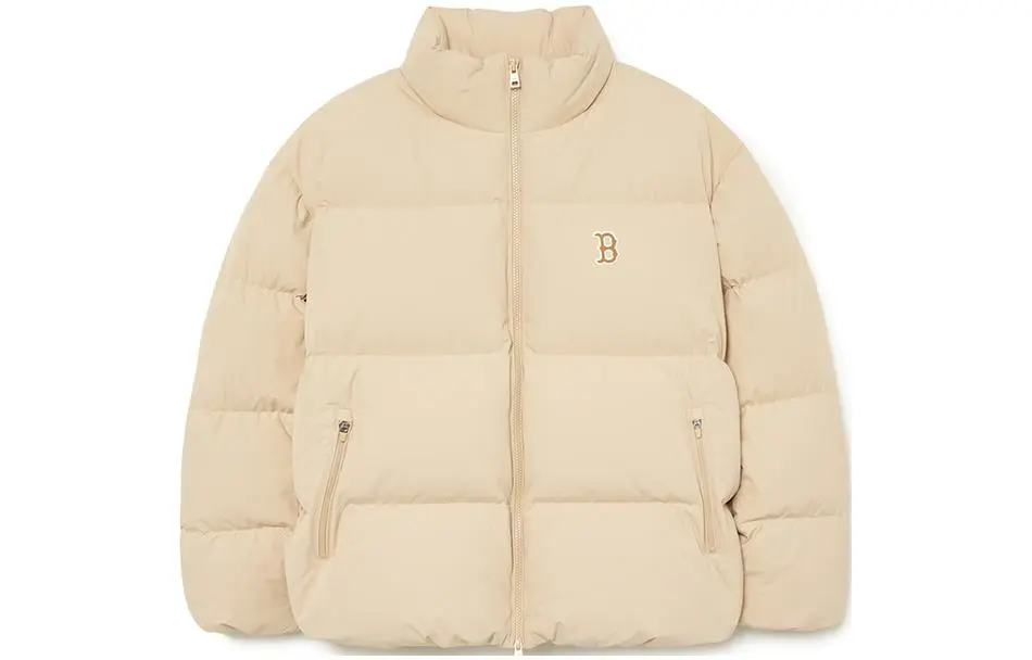 MLB Down Jacket Unisex Linen Beige Yellow
