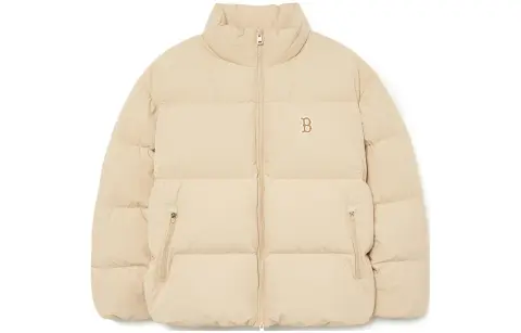 MLB Down Jacket Unisex Linen Beige Yellow