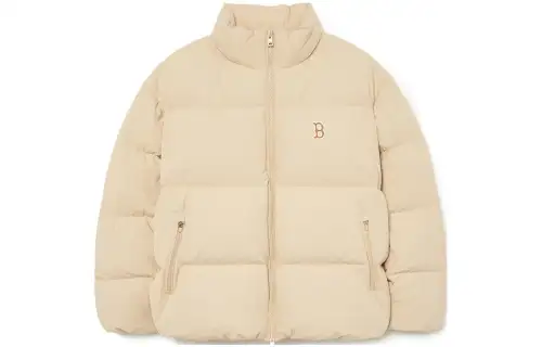 MLB Down Jacket Unisex Linen Beige Yellow