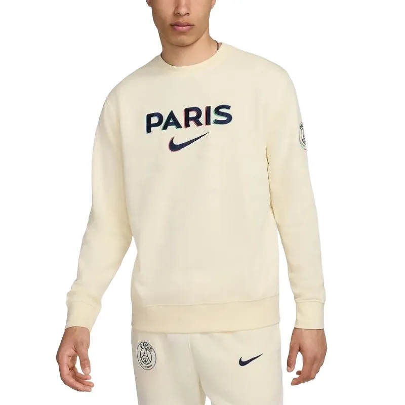 Nike Paris Saint GermainClub Sweatshirt Men's Coconut Milk/Midnight Marine Blue