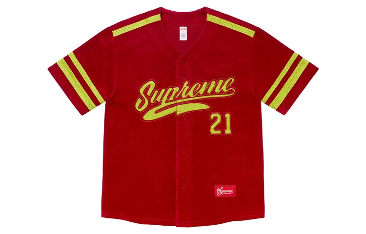Supreme Velour Baseball Jersey