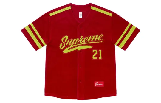 Supreme Velour Baseball Jersey