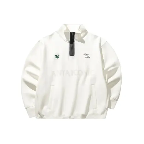 Anta Sweatshirt Unisex Ivory White