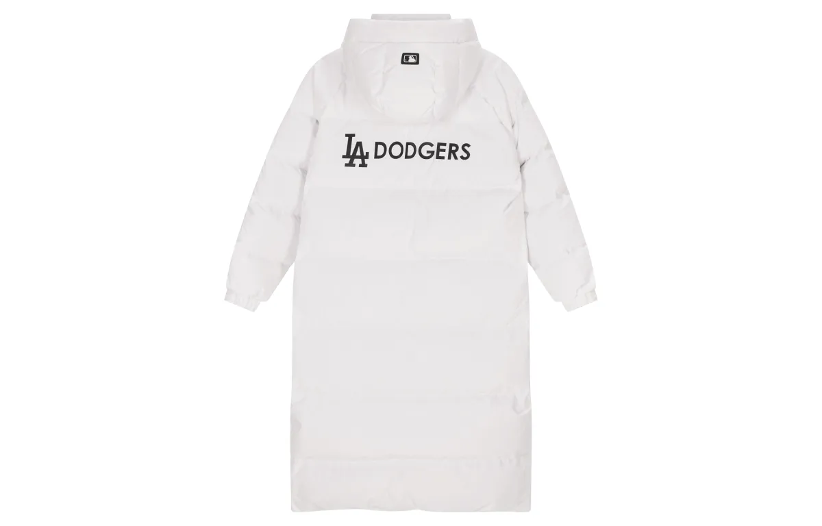 MLB Los Angeles Dodgers Down Jackets Unisex Ecru Hooded (Non-detachable) Moderate