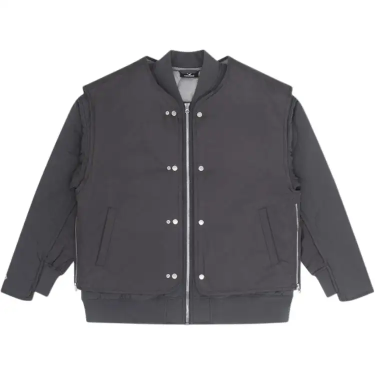Converse Jackets Men's Gray Stand Collar Moderate Other
