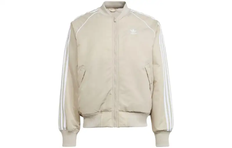 Adidas Originals Jackets Men's Beige Baseball Collar Moderate Other