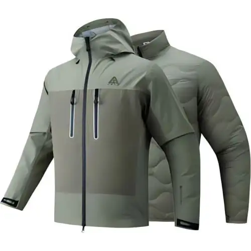 Anta Waterproof And Windproof To Keep Warm Windbreaker Jacket Men's Forest Green/Bronze