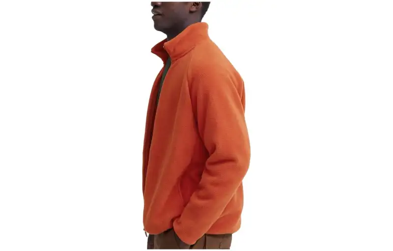 UNIQLO Velvet Jackets Unisex Orange 25 Stand Collar Moderate