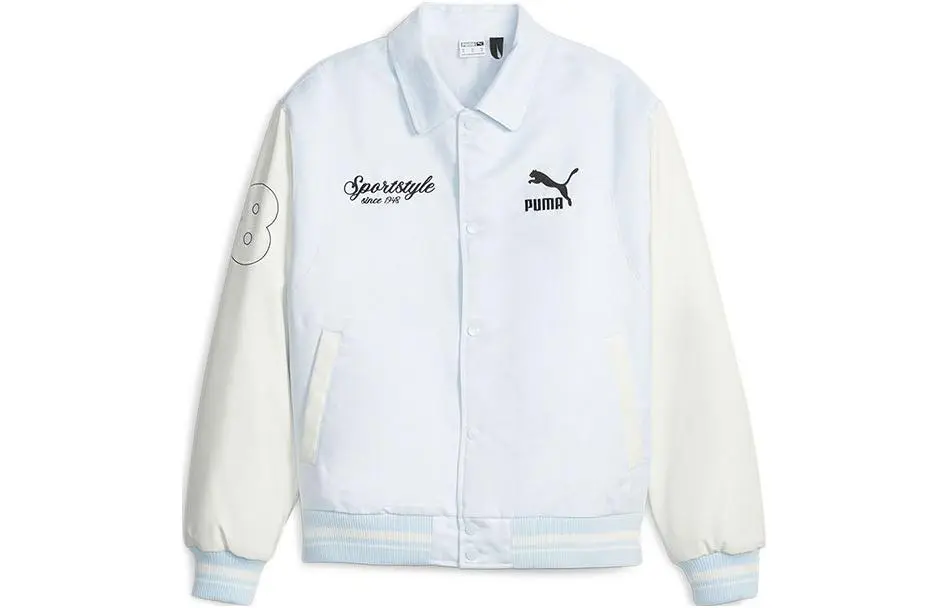 PUMA Jackets Men's Blue White Lapel Moderate Other