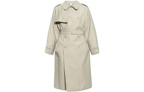 Vetements Coats Men's Light Gray Lapel Moderate Straight Fit