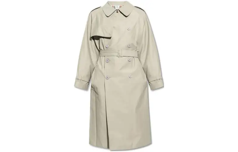 Vetements Coats Men's Light Gray Lapel Moderate Straight Fit