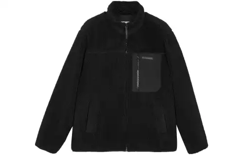 Skechers Puffer Jackets Men's Carbon Black/0018 Stand Collar Moderate Puffer Jacket