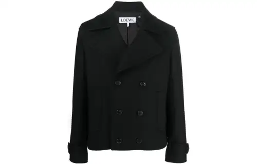 LOEWE Coats Men's Black Moderate