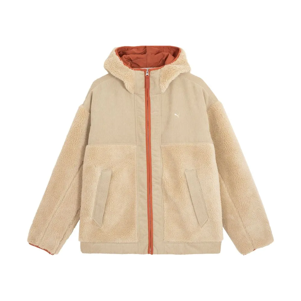 PUMA MMQ Velvet Jackets Unisex Roasted Almond Hooded