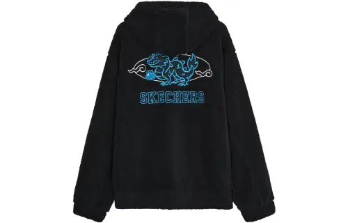 Skechers New Year Velvet feel Coat Unisex Carbon Black