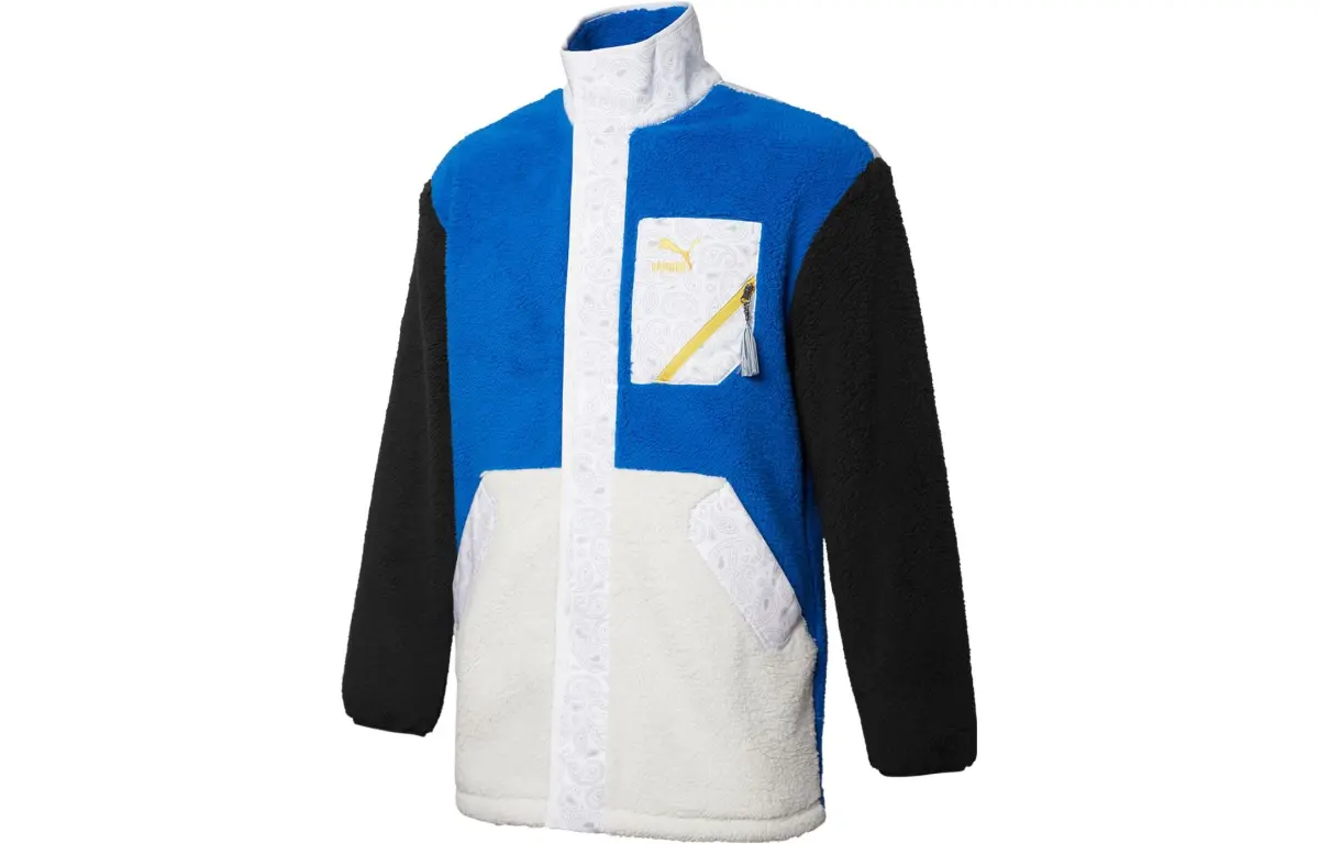 PUMA Velvet Jackets Unisex Blue Stand Collar Moderate